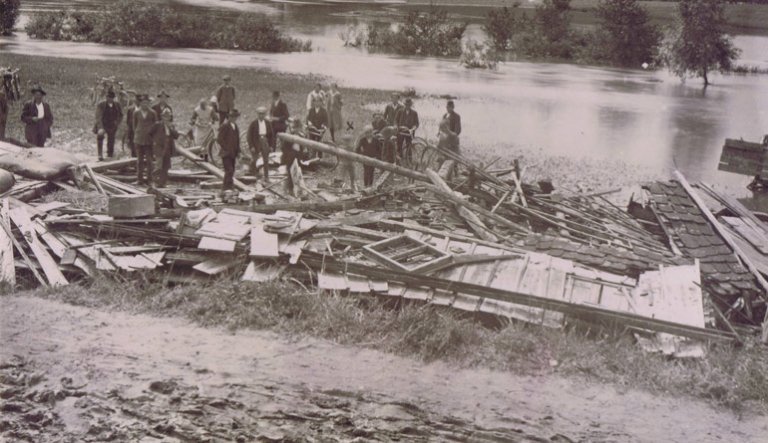 Historisches Roßbach - Hochwasser