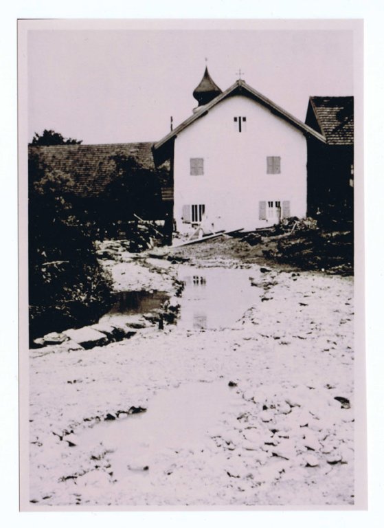 Grossansicht in neuem Fenster: Historisches Roßbach - Hochwasser 3/13